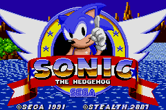 Sonic the Hedgehog GBA Title Screen